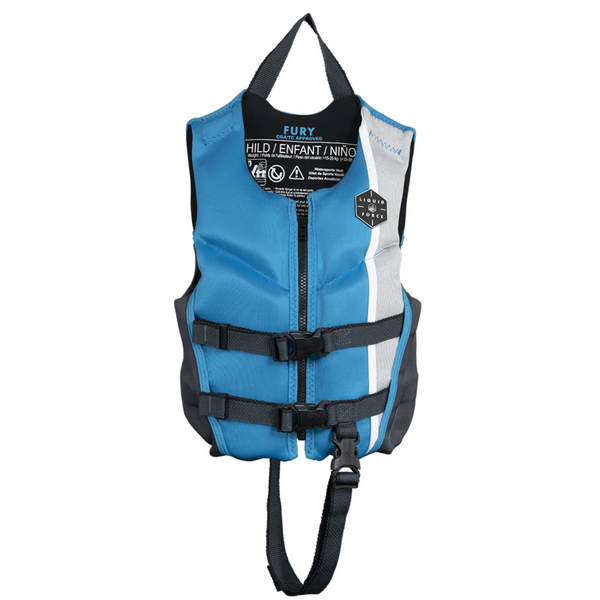 Liquid Force Fury Child PFD (30-50lbs) - Blue/Grey