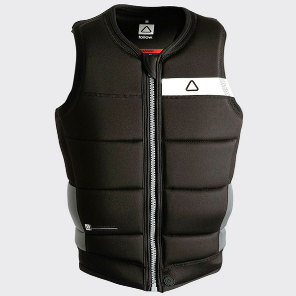 Follow Mens Black Signal Wake Vest SMALL Ocean Sports