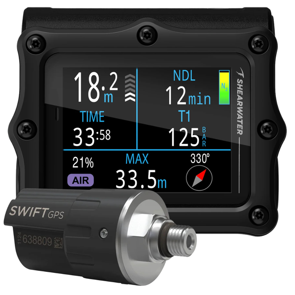 Shearwater Perdix 3 Dive Computer Black w. Swift GPS Transmitter - SAVE $50 - PRE-ORDER!