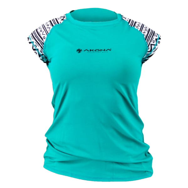 Akona Women's Short Sleeve Sun Shirt - Aqua