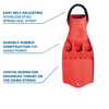 ScubaPro Jet Fin w/ Spring Heel Strap (XL) - RED