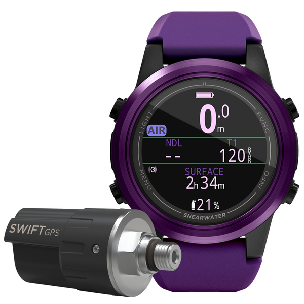 Shearwater Purple Ltd Tern TX Dive Computer w. Swift GPS Transmitter - SAVE $50