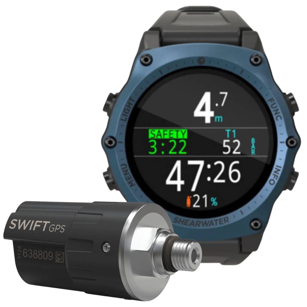 Shearwater Teric (Blue) Dive Computer w. Swift GPS Transmitter - SAVE $50
