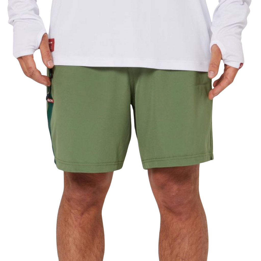 Follow Men's Water Boardie Shorts - Green - SAVE $30!