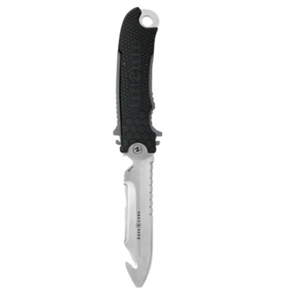 Aqua Lung Big Squeeze Lock Knife - Blunt Tip Stainless Steel