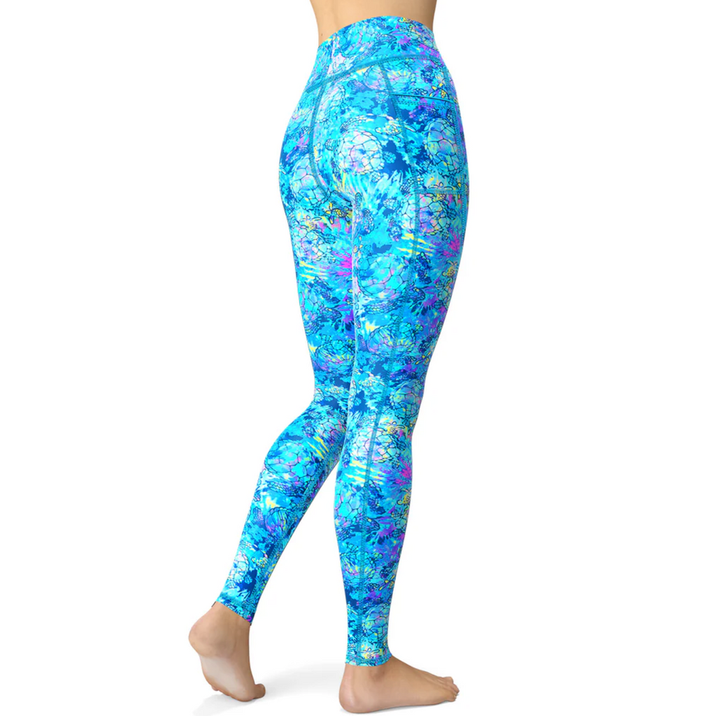Spacefish Army Contour Leggings - Turtle Tie Dye