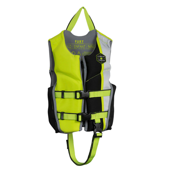 Liquid Force Fury Child PFD (30-50lbs) - Black/Green