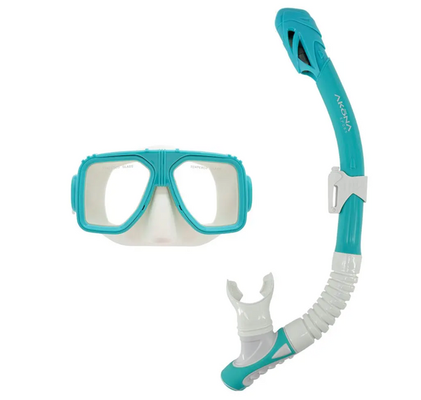 Akona Adult Mask & Snorkel Set - Aqua
