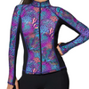 Spacefish Army Zip Up Rashguard - Coral Kaleidoscope