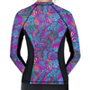 Spacefish Army Zip Up Rashguard - Coral Kaleidoscope