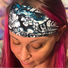 Spacefish Army Scuba Headband - Electric Blue Octofloral