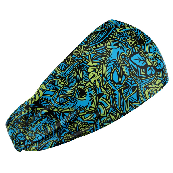 Spacefish Army Scuba Headband - Hammerhead Hibiscus