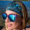 Spacefish Army Scuba Headband - Hammerhead Hibiscus