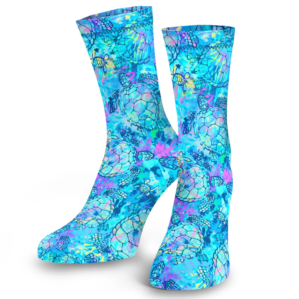 Spacefish Army Dive Socks - Turtle Tie Dye