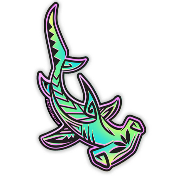 Spacefish Army Hammerhead Shark Sticker