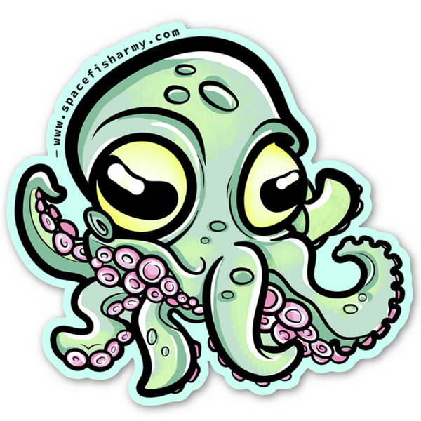 Spacefish Army Cookie the Octopus Sticker