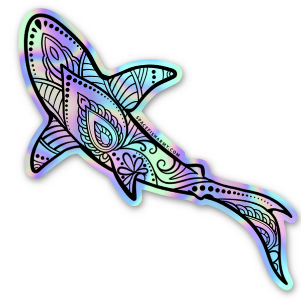 Spacefish Army Shark Shakra Sticker