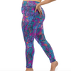 Spacefish Army Plus Size Leggings - Coral Kaleidoscope