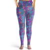 Spacefish Army Plus Size Leggings - Coral Kaleidoscope