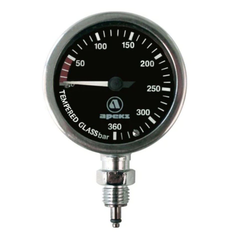 Apeks Tek Pressure Gauge Only - No Hose (BAR ONLY)
