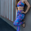 Spacefish Army Contour Leggings - Coral Kaleidoscope