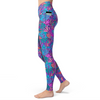 Spacefish Army Contour Leggings - Coral Kaleidoscope