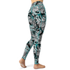 Spacefish Army Contour Leggings - Electric Blue Octofloral