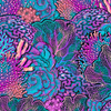 Spacefish Army Plus Size Leggings - Coral Kaleidoscope