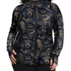 Spacefish Army Plus Size Zip Up Rashguard - Ocean Mandala