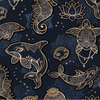 Spacefish Army Plus Size Zip Up Rashguard - Ocean Mandala
