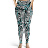 Spacefish Army Plus Size Leggings - Electric Blue Octofloral