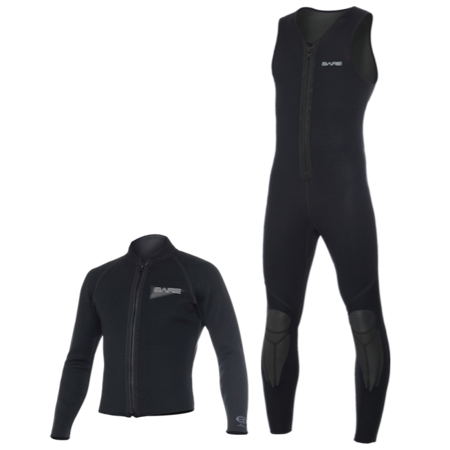 Bare Mens 3MM Sport John Wetsuit and Jacket Combo