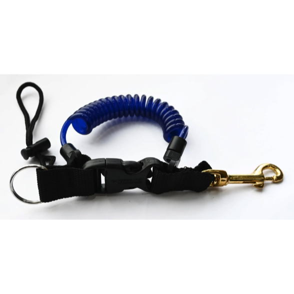 Coil Lanyard w/ brass Clip & Line